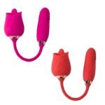 VIBRADOR LÍNGUA E VAI E VEM ROSA RECARREGÁVEL