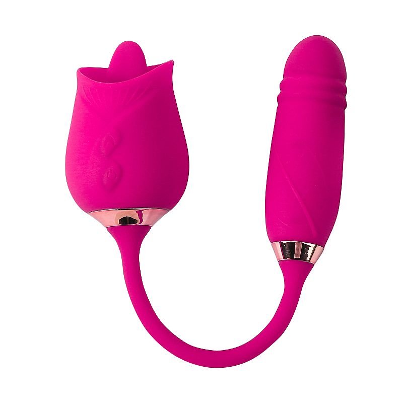VIBRADOR LÍNGUA E VAI E VEM ROSA RECARREGÁVEL - Imagem 8