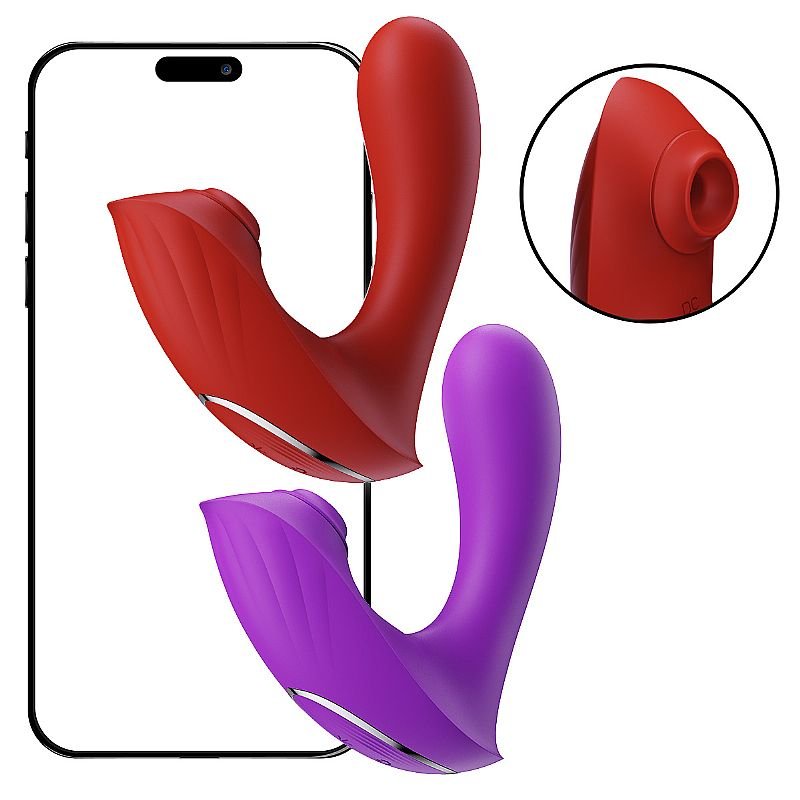 SUGADOR E VIBRADOR VIA APP DUPLO PRAZER