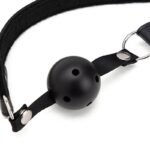 MORDAÇA DE COURO COM BOLA - Imagem 2