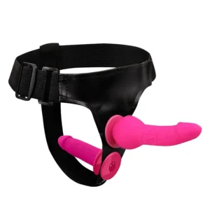 CINTA PENIANA COM PENUS DUPLO COM VIBRO - Imagem 7