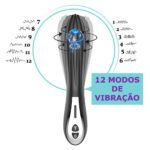 VIBRADOR RECARREGÁVEL TEXTURIZADO 12 VIBRAÇÕES - Imagem 4