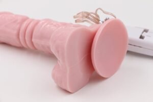 PROTESE PENIANA JELLY TEXTURIZADA COM VIBRAÇÃO E VAI E VEM 15 X 3,7CM - Imagem 3