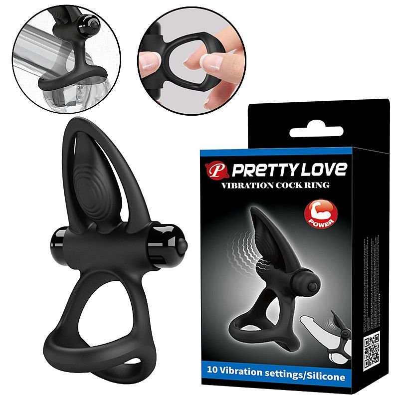27967-4 ANEL PENIANO DUPLO COM VIBRO COCK RING - Imagem 1