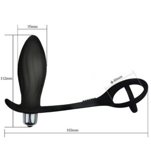 ANEL PENIANO COM PLUG PARA PROSTATA COM VIBRO - Imagem 5