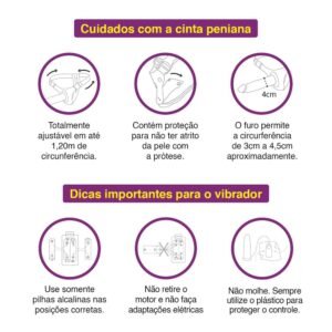 PRÓTESE PENIANA COM CINTA E COM VIBRO 15 X 3,3 CM - Imagem 2