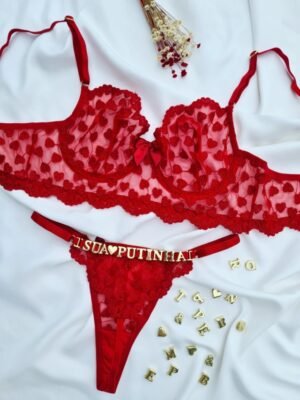 CONJUNTO AMOR PERSONALIZÁVEL INCLUSO LETRAS - Imagem 4