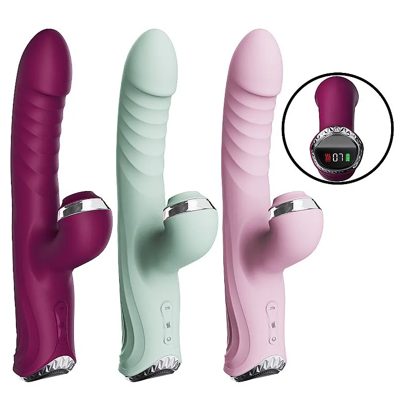 VIBRADOR E SUGADOR DE CLITORIS COM LEITOR LCD