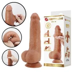 PRÓTESE REALÍSTICA DUPLA CAMADA SUPER REALÍSTICO DRACO MARROM